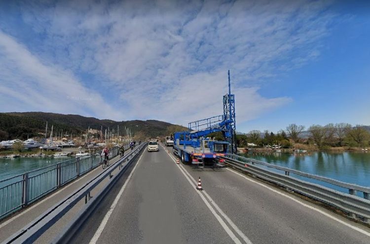 Ultimi lavori sul ponte della Colombiera