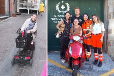La mamma di Vanessa ha un nuovo scooter per disabili, per lei un mare di solidarietà