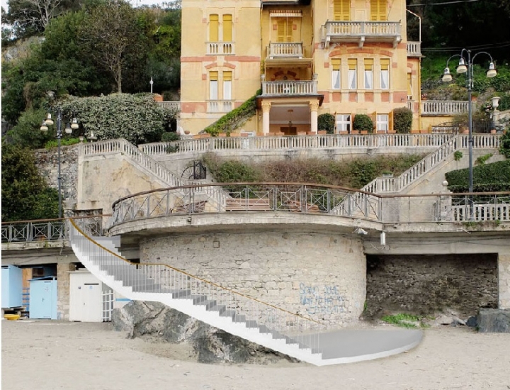 Levanto: dalla passeggiata alla spiaggia grazie ad una scalinata