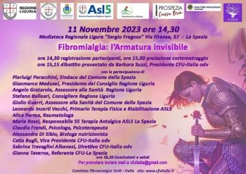 Fibromialgia: l’Armatura invisibile, oggi il convegno in Mediateca