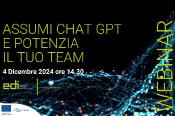 &quot;Assumi Chat GPT e potenzia il tuo team&quot;, webinar gratuito di EDI Confcommercio