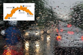 Allerta meteo arancione sulla Liguria