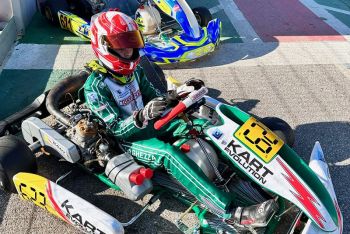 Gara sfortunata per il giovane pilota di kart Alex Laghezza