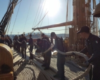 La Nave scuola Vespucci in sosta a Quebec City