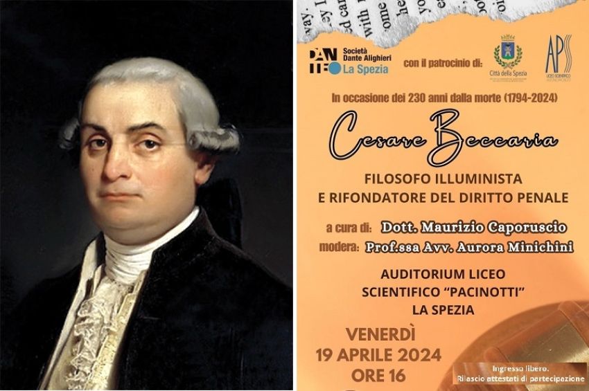 Alla Spezia una conferenza su Cesare Beccaria, &quot;rifondatore&quot; del diritto penale