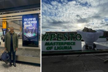 #PESTO MASTERPIECE OF LIGURIA, pronto il mortaio gigante che da domani navigherà sul Tamigi