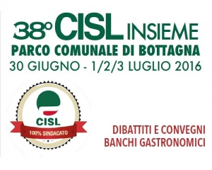 Festa CISL Insieme: dal 30 giugno al 3 luglio incontri, dibattiti, convegni e convivialità a Bottagna