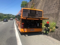 Bus a fuoco sul raccordo: a bordo gli studenti usciti da scuola