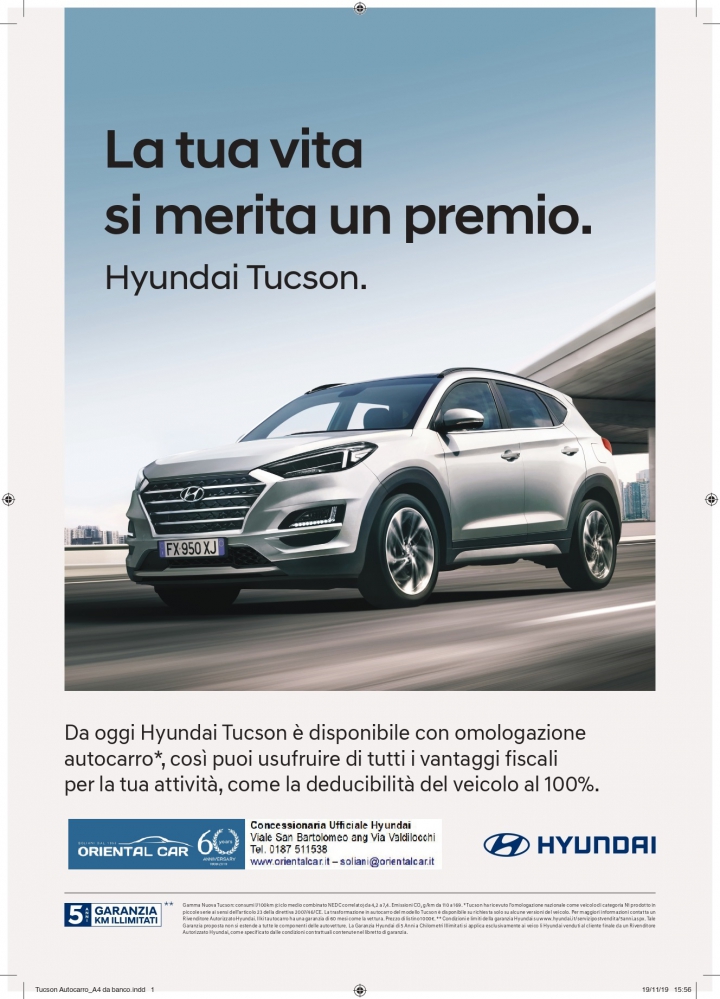 Nuovo Hyundai Tucson AUTOCARRO N1 5 posti