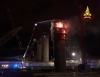 Incendio nel cantiere per il Ponte di Genova, fiamme sulle impalcature della pila 13