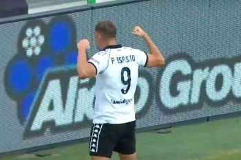 L&#039;esterno di Di Serio per il piattone di Pio: Spezia avanti 1-0 sulla Juve Stabia all&#039;intervallo