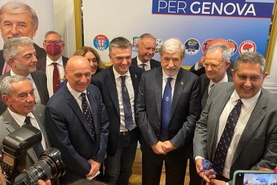 Elezioni comunali a Genova: presentata la coalizione del sindaco Bucci