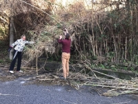 I leghisti Pucciarelli, Viviani e Cozzani puliscono Via Galvani