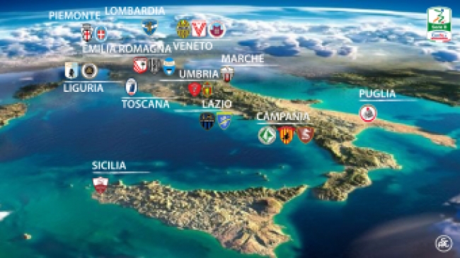 La geografia della Serie B ConTe.it 2016/2017