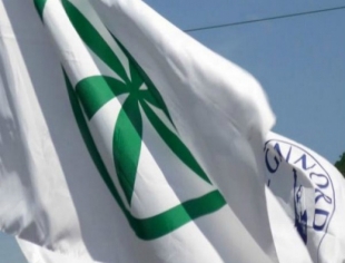 Gazebo della Lega Nord in Piazza Beverini