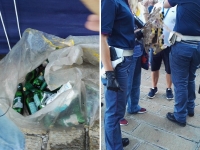 Controlli per la sicurezza al Palio: bottiglie e fumogeni sequestrati