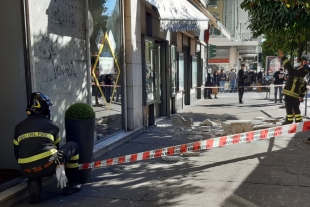 Sopralluogo del sindaco della Spezia Pierluigi Peracchini in Corso Cavour