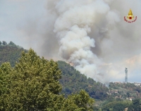 Vasto incendio a Valeriano (foto)
