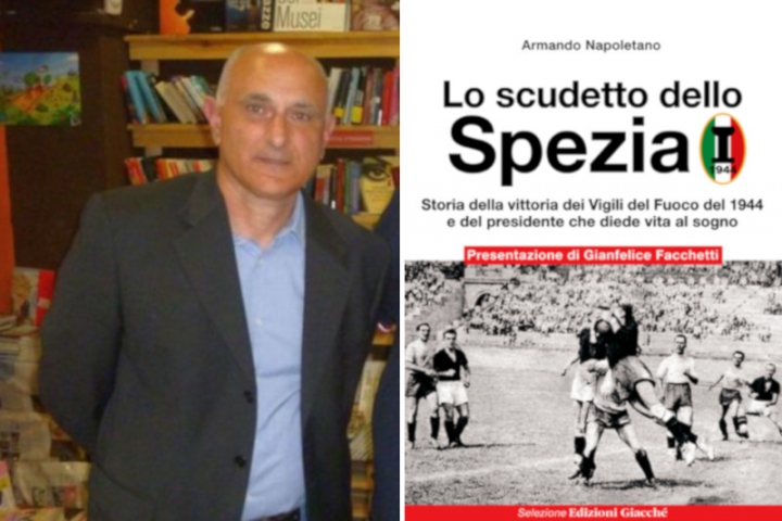 Armando Napoletano e la copertina del suo libro