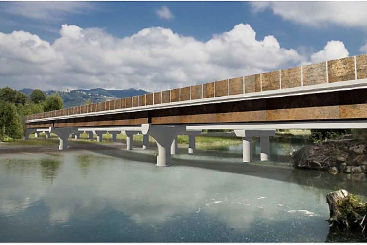 Proseguono i lavori per il nuovo ponte sul Magra, il termine è previsto entro l'estate 2025