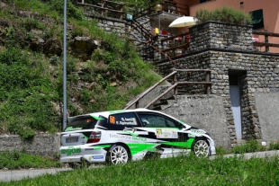 Stefano Iani in gara, al Rally Lanterna 2021