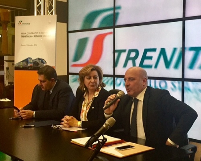 Firmato il nuovo contratto di servizio tra Regione Liguria e Trenitalia
