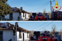Bottagna, a fuoco il tetto di un&#039;abitazione