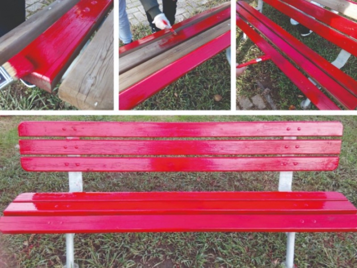 A Castelnuovo una panchina rossa in memoria delle donne vittime di violenza