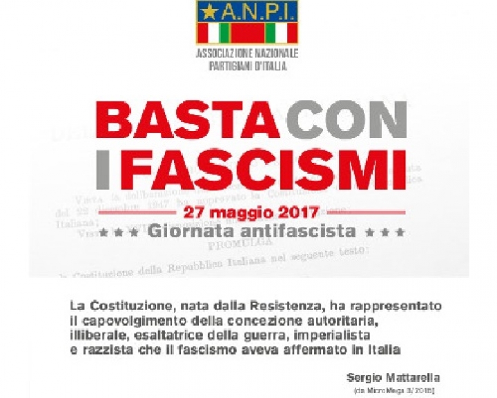 Anpi: 27 maggio Giornata Antifascista